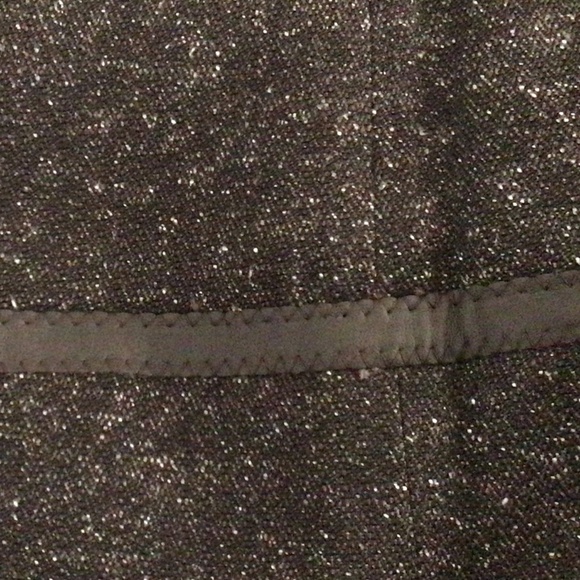 Stylish Brown skirt with leather-like stripes - Picture 6 of 16